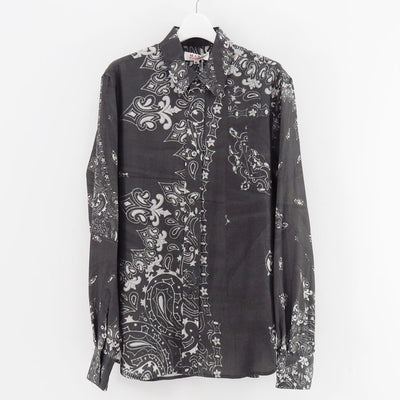 【M A S U/エムエーエスユー】<br>CRUSHED PAISLEY PRINT SHIRT <br>M25F9SL001
