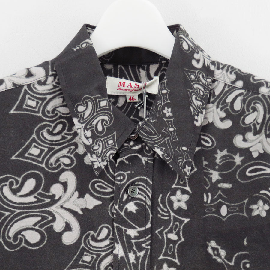 【M A S U/エムエーエスユー】<br>CRUSHED PAISLEY PRINT SHIRT <br>M25F9SL001