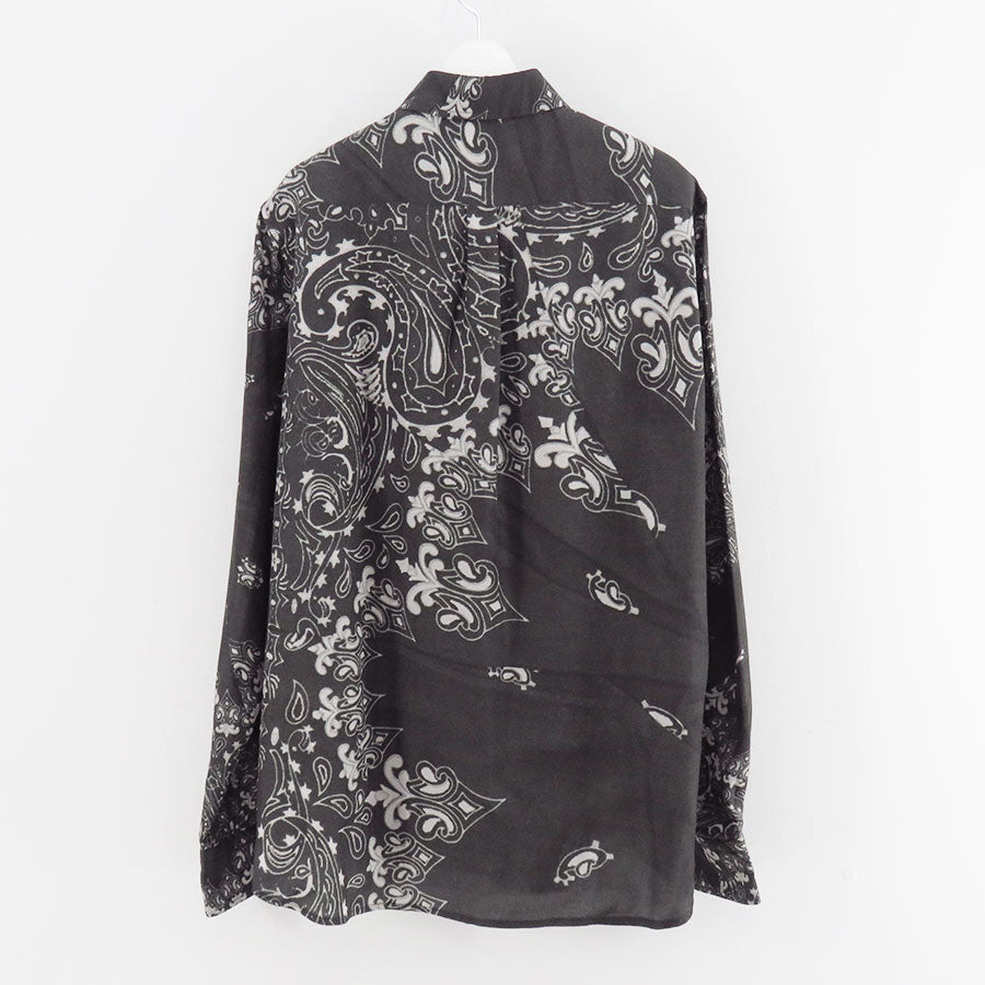 【M A S U/エムエーエスユー】<br>CRUSHED PAISLEY PRINT SHIRT <br>M25F9SL001