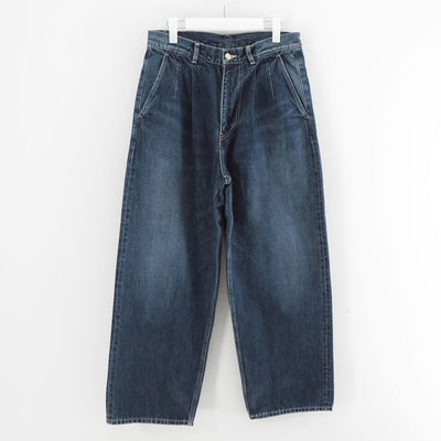 【Graphpaper/グラフペーパー】<br>Selvage Denim Two Tuck Pants <br>GU253-40061DB