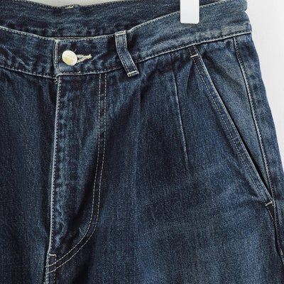 【Graphpaper/グラフペーパー】<br>Selvage Denim Two Tuck Pants <br>GU253-40061DB
