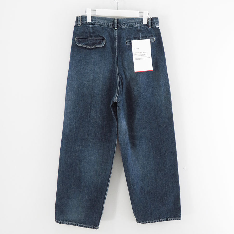 【Graphpaper/グラフペーパー】<br>Selvage Denim Two Tuck Pants <br>GU253-40061DB