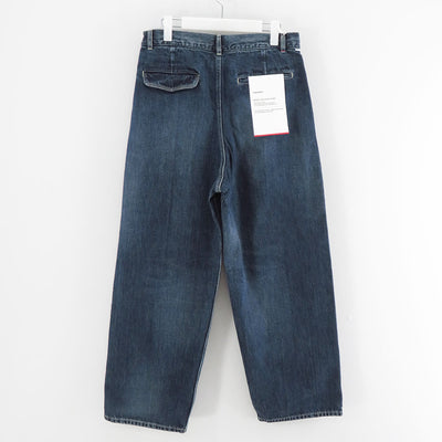 【Graphpaper/グラフペーパー】<br>Selvage Denim Two Tuck Pants <br>GU253-40061DB