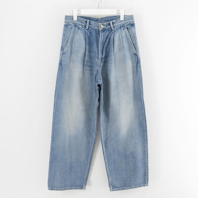 【Graphpaper/グラフペーパー】<br>Selvage Denim Two Tuck Pants <br>GU253-40061LB