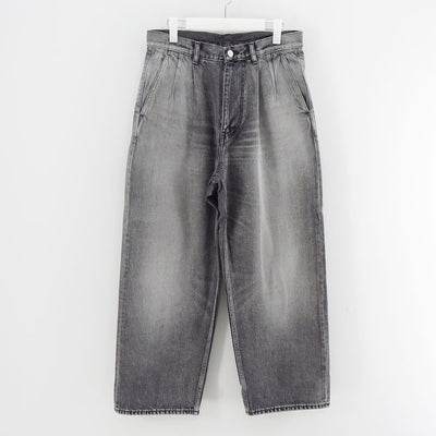 【Graphpaper/グラフペーパー】<br>Selvage Denim Two Tuck Pants <br>GU253-40061LB
