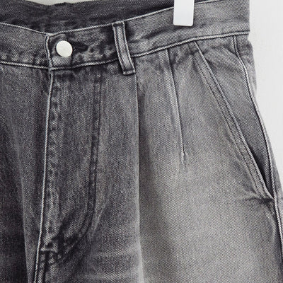 【Graphpaper/グラフペーパー】<br>Selvage Denim Two Tuck Pants <br>GU253-40061LB