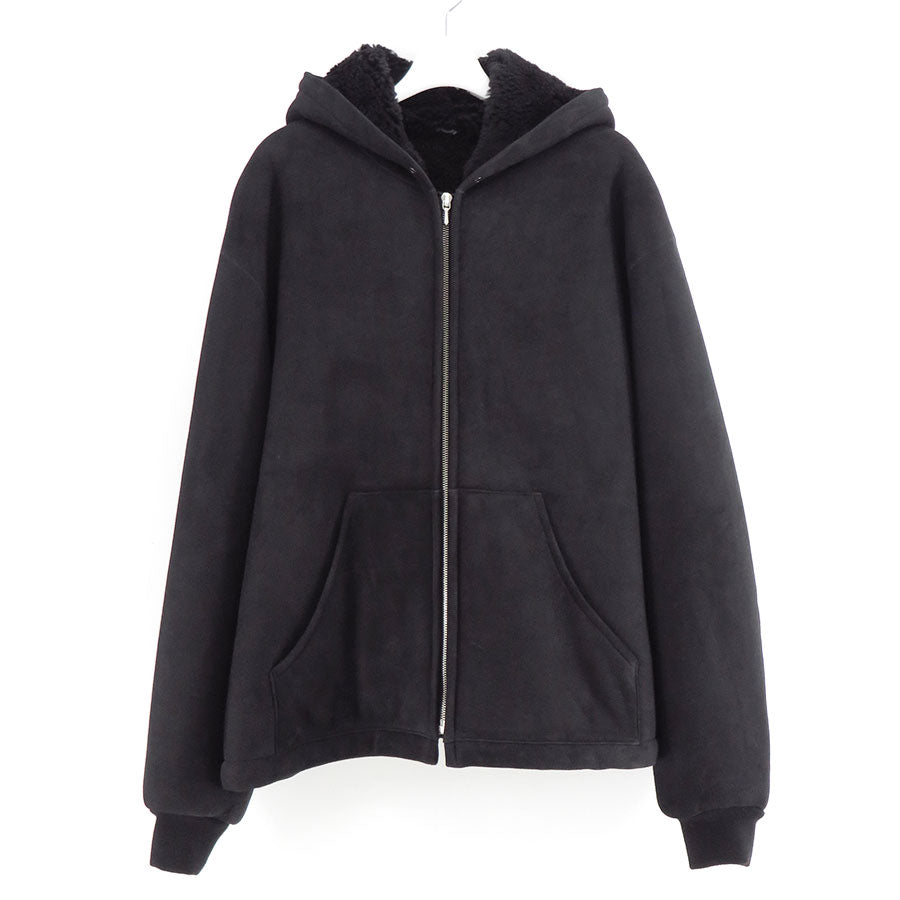 【A.PRESSE/アプレッセ】<br>Mouton ZIP leather Hoodie <br>25SAP-01-02H