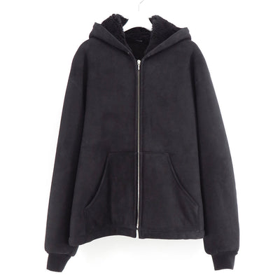 【A.PRESSE/アプレッセ】<br>Mouton ZIP leather Hoodie <br>25SAP-01-02H