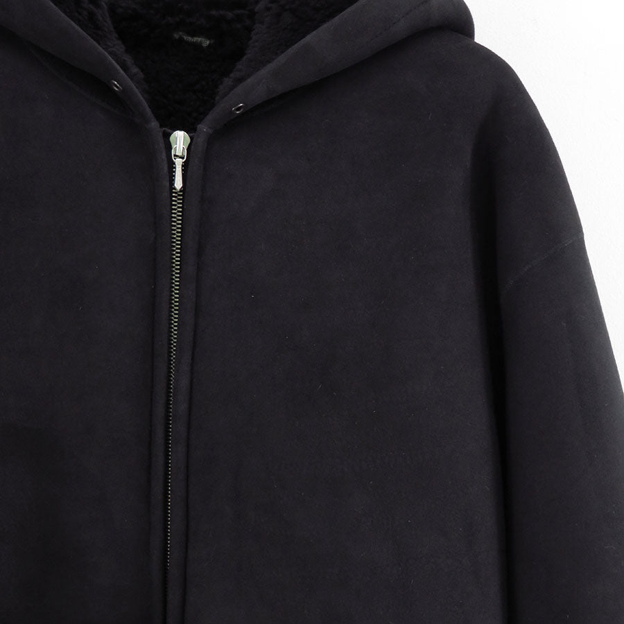 A.PRESSE/アプレッセ】Mouton ZIP leather Hoodie 25SAP-01-02Hの通販