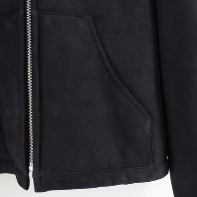 【A.PRESSE/アプレッセ】<br>Mouton ZIP leather Hoodie <br>25SAP-01-02H