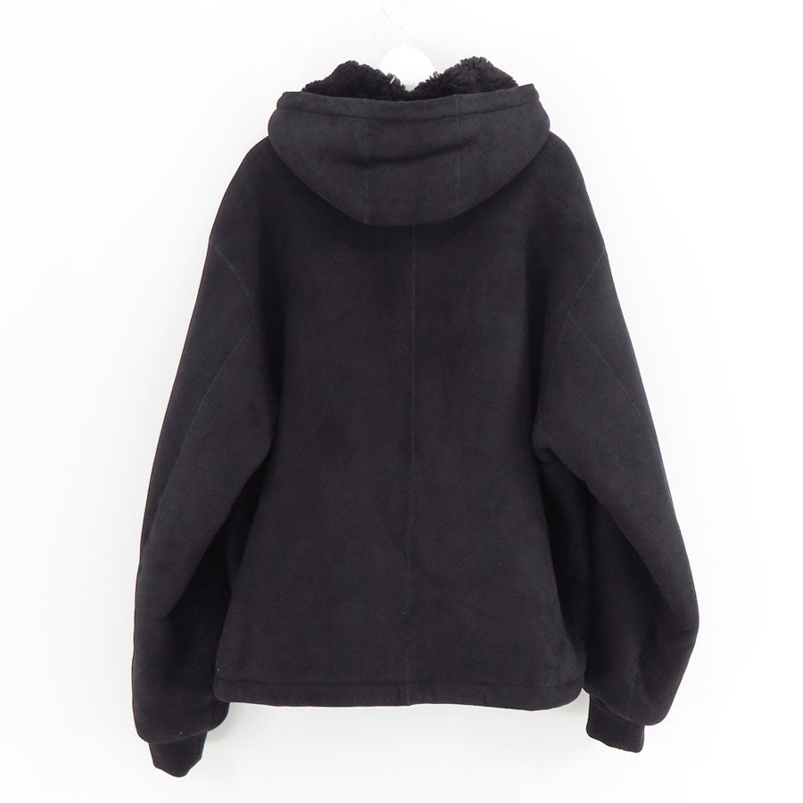 【A.PRESSE/アプレッセ】<br>Mouton ZIP leather Hoodie <br>25SAP-01-02H