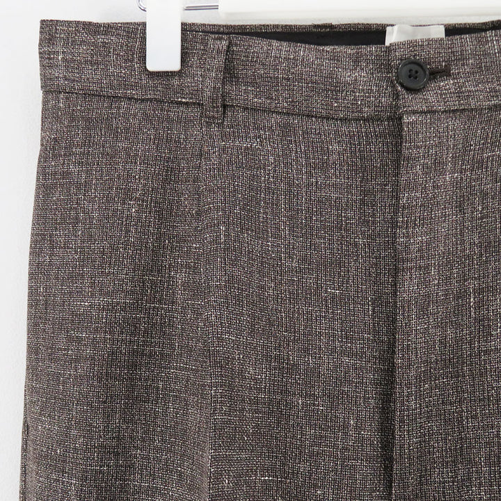 BISOWN/ビソウン】WOOL LINEN 1TUCK SLACKS 26S-BIS-PT03Mの通販