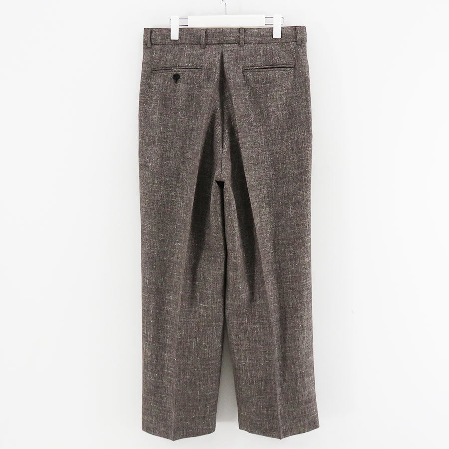 BISOWN/ビソウン】WOOL LINEN 1TUCK SLACKS 26S-BIS-PT03Mの通販
