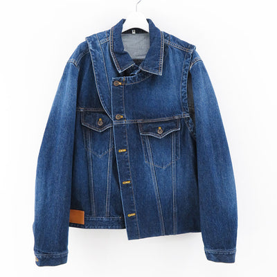 【KHOKI/コッキ】<br>Layered-design denim jacket <br>23aw-jk-05