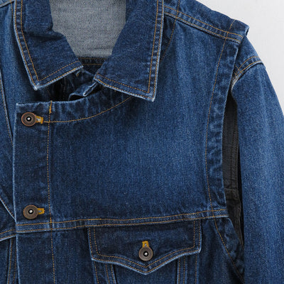 【KHOKI/コッキ】<br>Layered-design denim jacket <br>23aw-jk-05