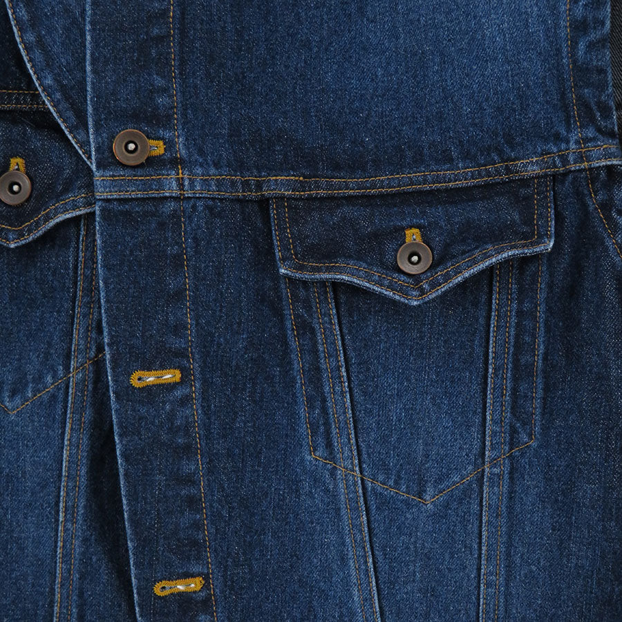 【KHOKI/コッキ】<br>Layered-design denim jacket <br>23aw-jk-05