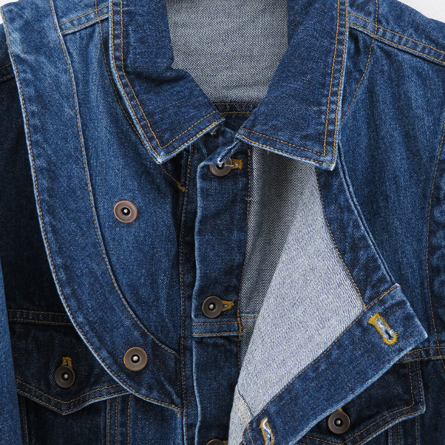 KHOKI/コッキ】Layered-design denim jacket 23aw-jk-05の通販
