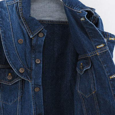 【KHOKI/コッキ】<br>Layered-design denim jacket <br>23aw-jk-05