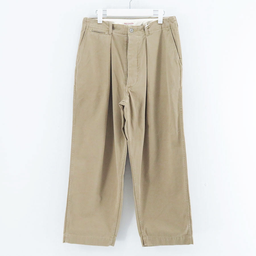 【NICENESS/ナイスネス】<br>ALBARN / アルバーン (エイジドエフェクト チノ リサイズドチノトラウザー) <br>NN-2302T16
