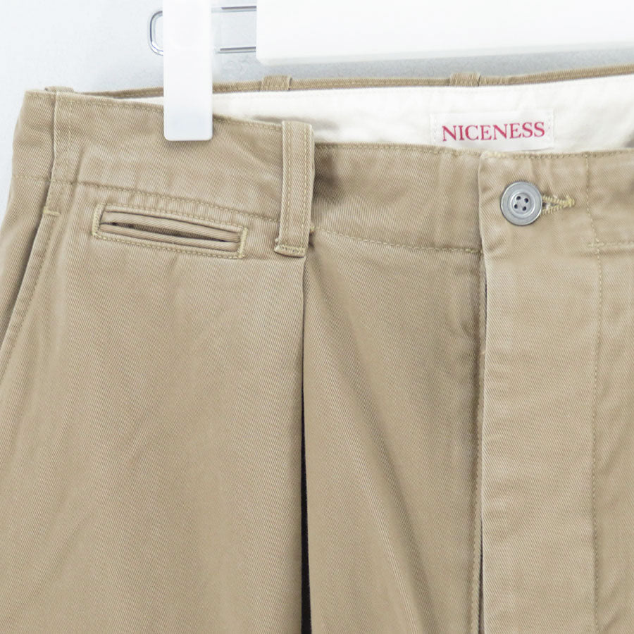 【NICENESS/ナイスネス】<br>ALBARN / アルバーン (エイジドエフェクト チノ リサイズドチノトラウザー) <br>NN-2302T16
