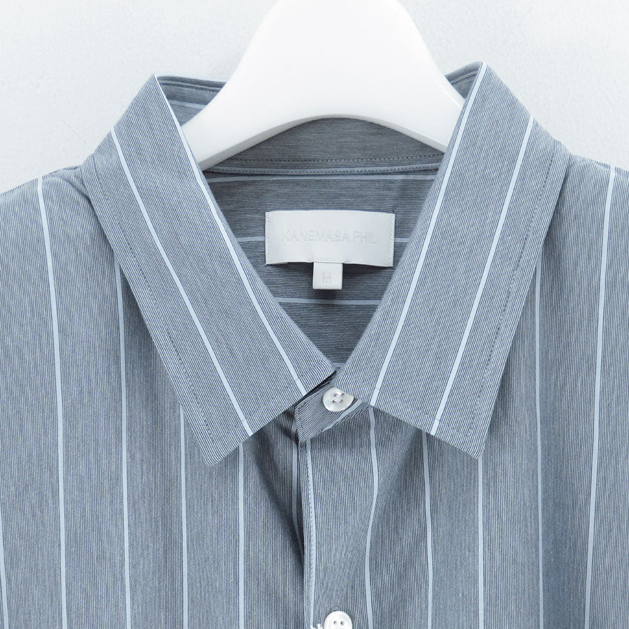 【KANEMASA PHIL./カネマサフィル】<br>46G Atmosphere Stripe Shirt <br>KM25A-024