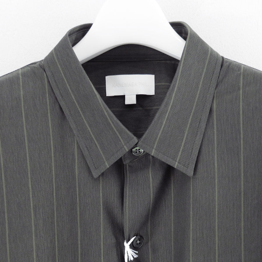 【KANEMASA PHIL./カネマサフィル】<br>46G Atmosphere Stripe Shirt <br>KM25A-024