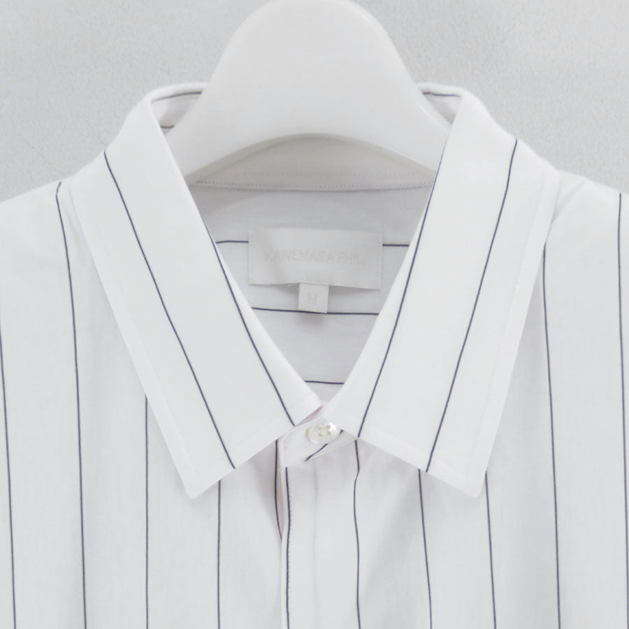 【KANEMASA PHIL./カネマサフィル】<br>46G Atmosphere Stripe Shirt <br>KM25A-024