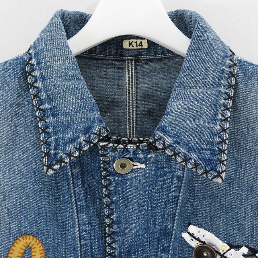 KHOKI/コッキ】Hand-Embroidered Denim Coverall 26ss-co-01の通販