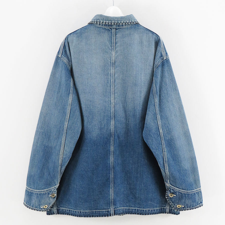 KHOKI/コッキ】Hand-Embroidered Denim Coverall 26ss-co-01の通販