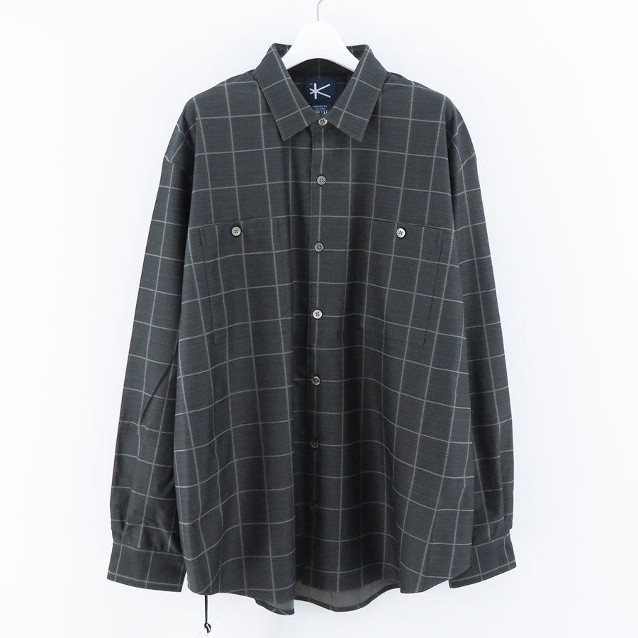 【KANEMASA PHIL./カネマサフィル】<br>Check Jersey Shirt <br>KM23A-012