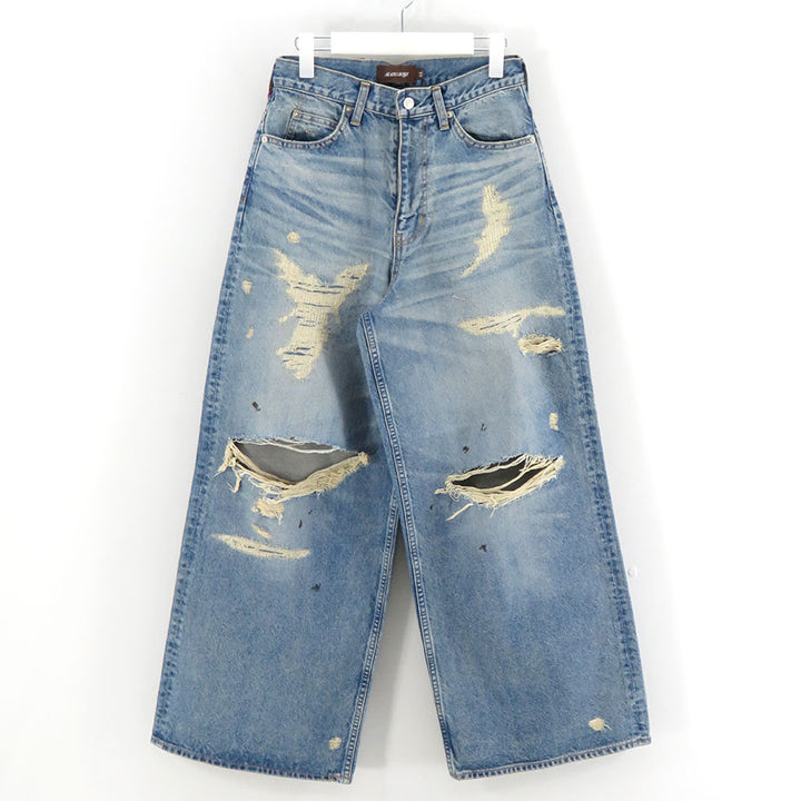 M A S U/エムエーエスユー】MB BAGGY JEANS ANGEL DAMAGE B26U6PL003の