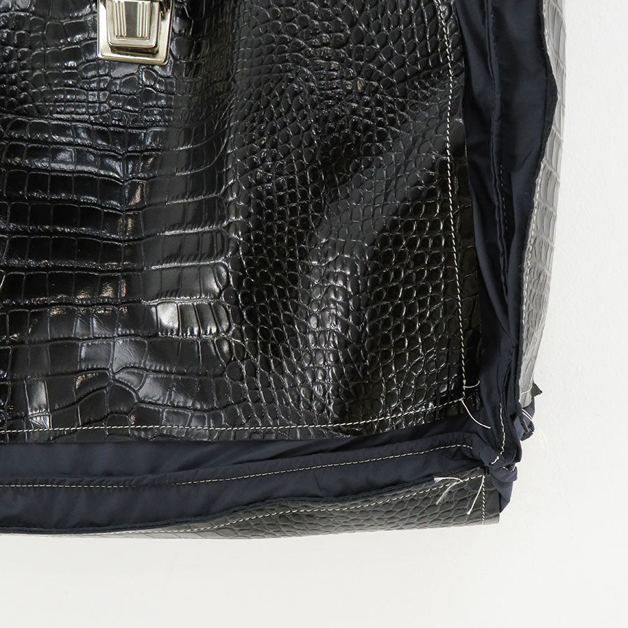 【CAMIEL FORTGENS/カミエルフォートヘンス】<br>PATCHED SHOPPER M LEATHER/NY <br>CF.16.11.03.01