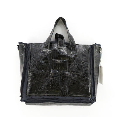 【CAMIEL FORTGENS/カミエルフォートヘンス】<br>PATCHED SHOPPER M LEATHER/NY <br>CF.16.11.03.01