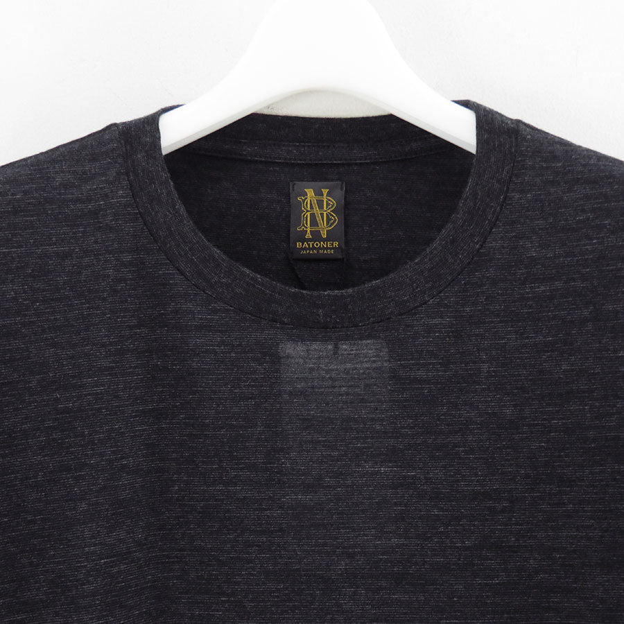 【BATONER/バトナー】<br>WOOL CREW NECK T-SHIRT <br>BN-25FM-009