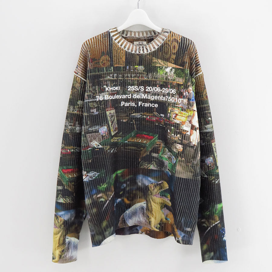 【KHOKI/コッキ】<br>Collage printed knit <br>25ss-k-03