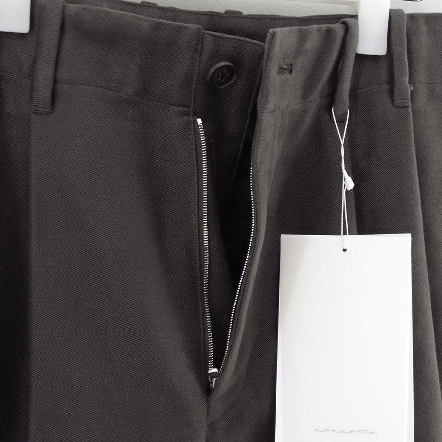 【nonnotte/ノノット】<br>2-Tuck Wide Tapered Trousers <br>N-25A-013