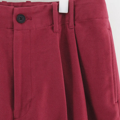 【nonnotte/ノノット】<br>2-Tuck Wide Tapered Trousers <br>N-25A-013