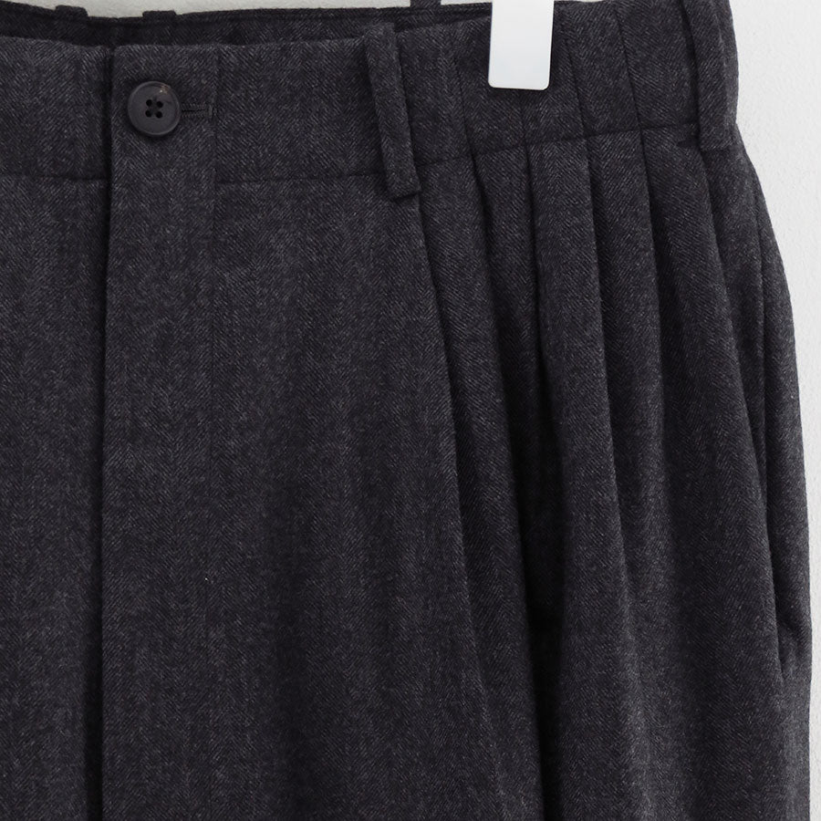 【nonnotte/ノノット】<br>Draping 5-Tuck Wide Trousers <br>N-25A-038
