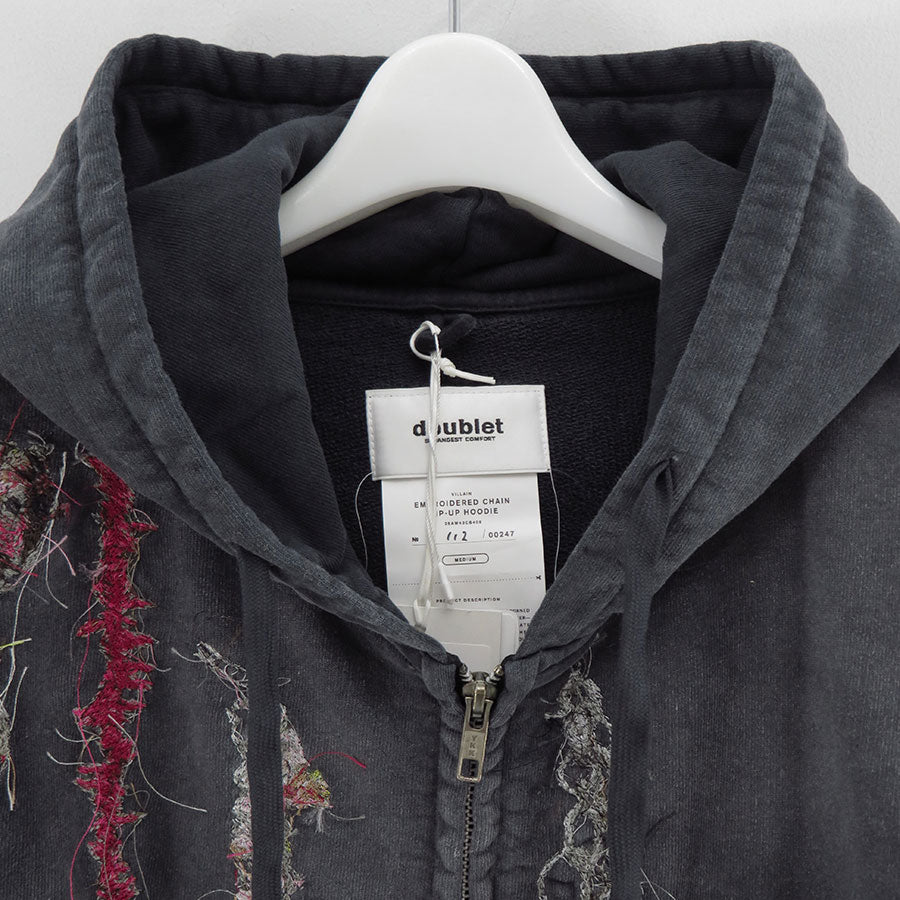 【doublet/ダブレット】<br>EMBROIDERED CHAIN ZIP-UP HOODIE <br/>25AW43CS405