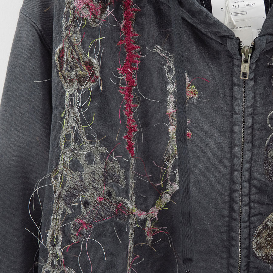 【doublet/ダブレット】<br>EMBROIDERED CHAIN ZIP-UP HOODIE <br/>25AW43CS405