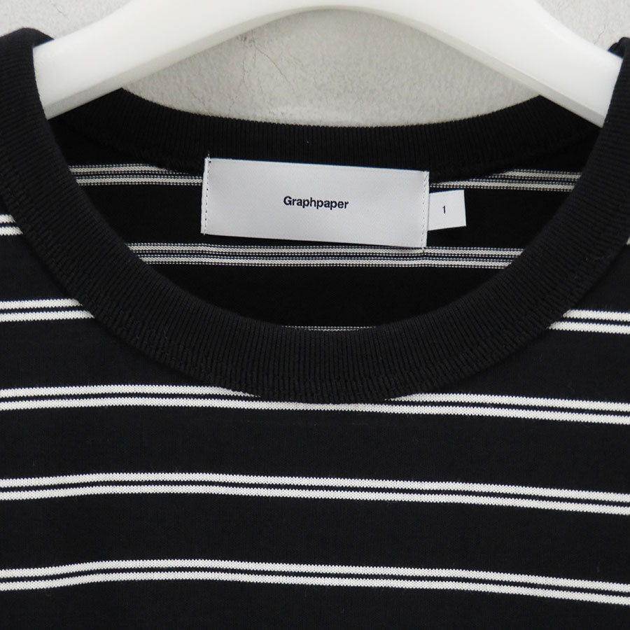 Graphpaper/グラフペーパー】Tri Spun Border S/S Tee GU263-70140Bの