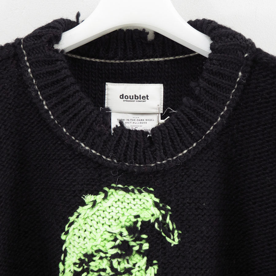 【doublet/ダブレット】<br>GLOW-IN-THE-DARK SKULL KNIT PULLOVER <br/>25AW66KN199