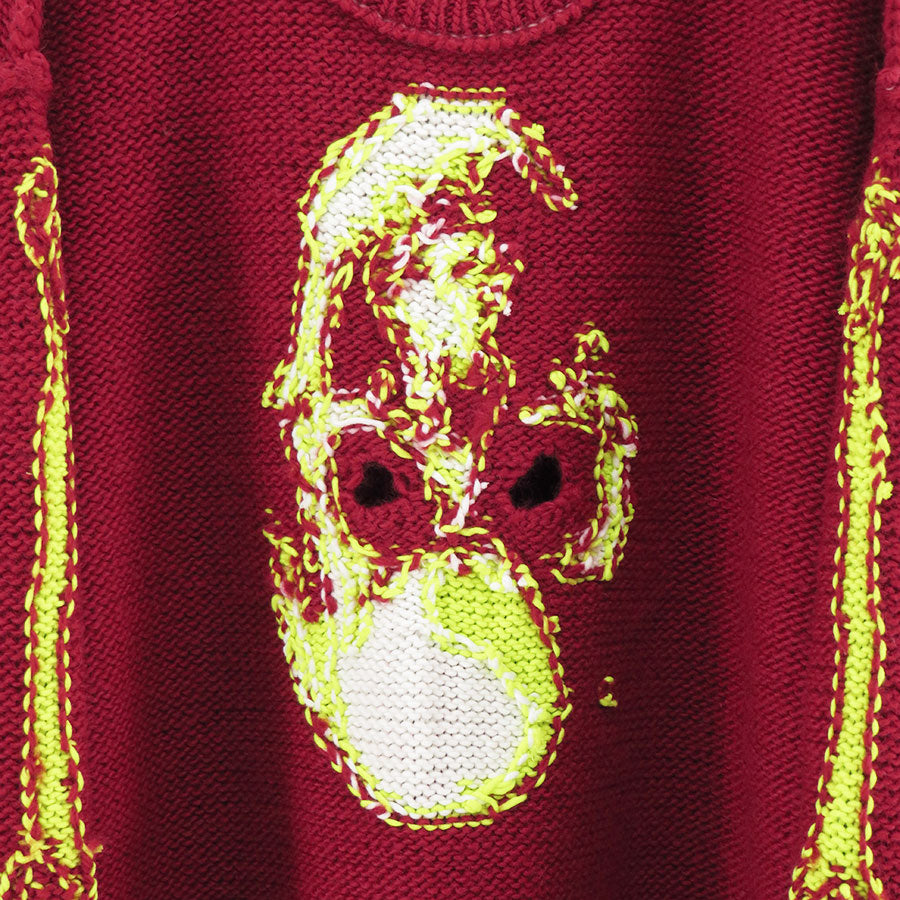 doublet/ダブレット】GLOW-IN-THE-DARK SKULL KNIT PULLOVER