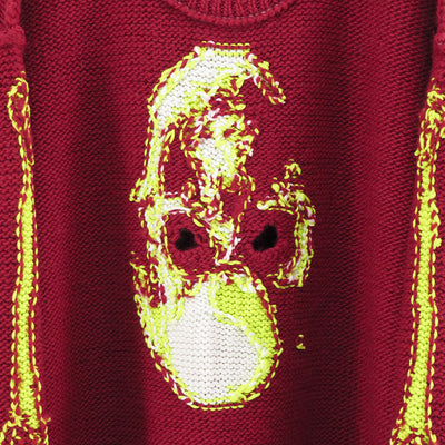 【doublet/ダブレット】<br>GLOW-IN-THE-DARK SKULL KNIT PULLOVER <br/>25AW66KN199