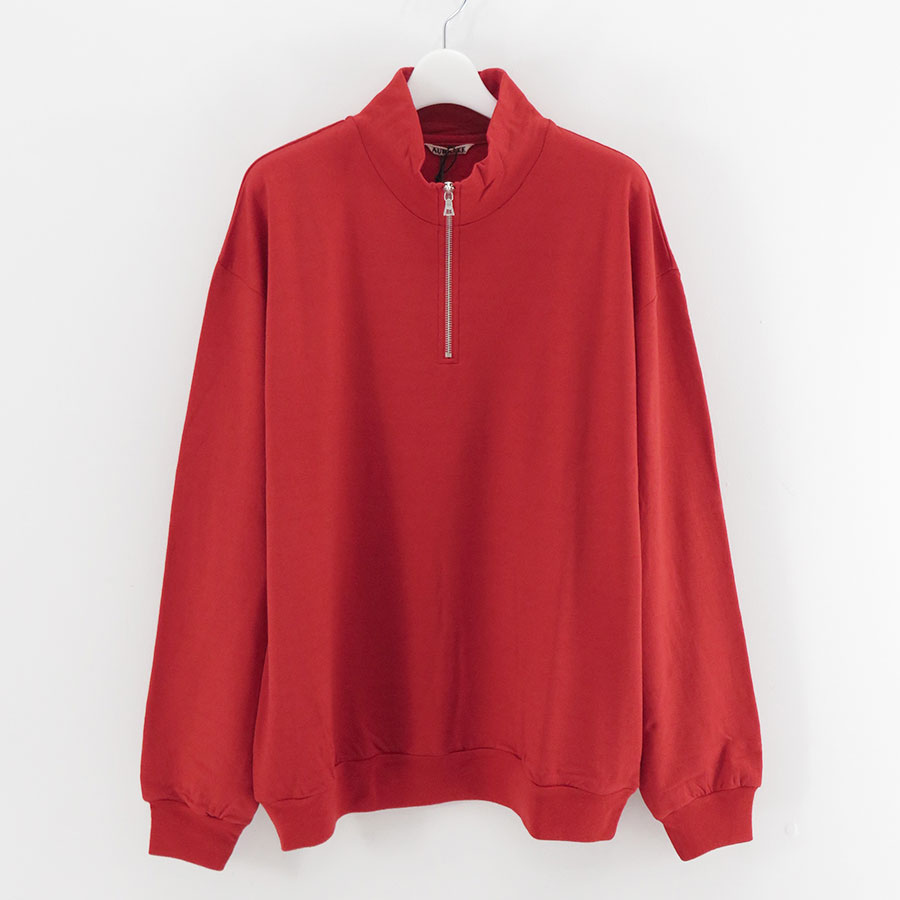 【AURALEE/オーラリー】<br>LIGHT WOOL SWEAT HALF ZIP P/O <br>A25AP01WU