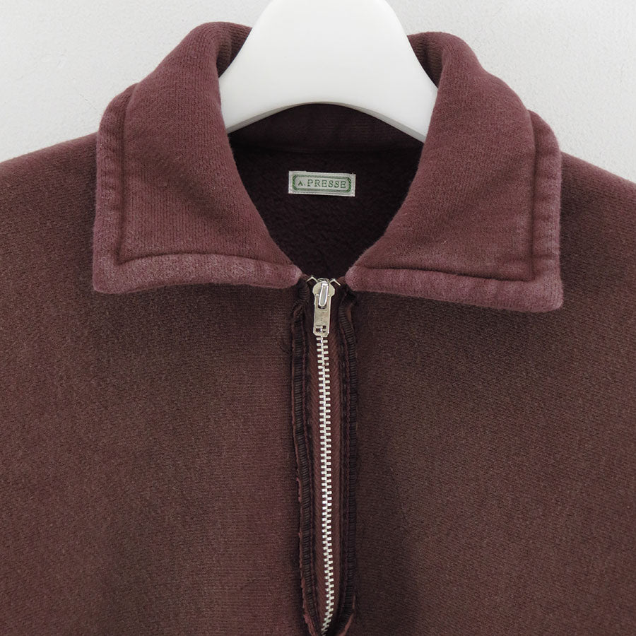 【A.PRESSE/アプレッセ】<br>Vintage Half Zip Sweatshirt <br>25AAP-05-09