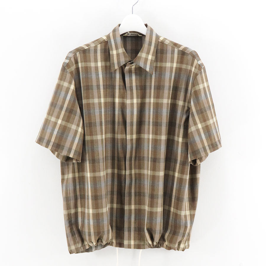 AURALEE/オーラリー】SUPER FINE TROPICAL WOOL CHECK HALF-SLEEVED AURALEE/オーラリー】SUPER FINE TROPICAL WOOL CHECK HALF-SLEEVED