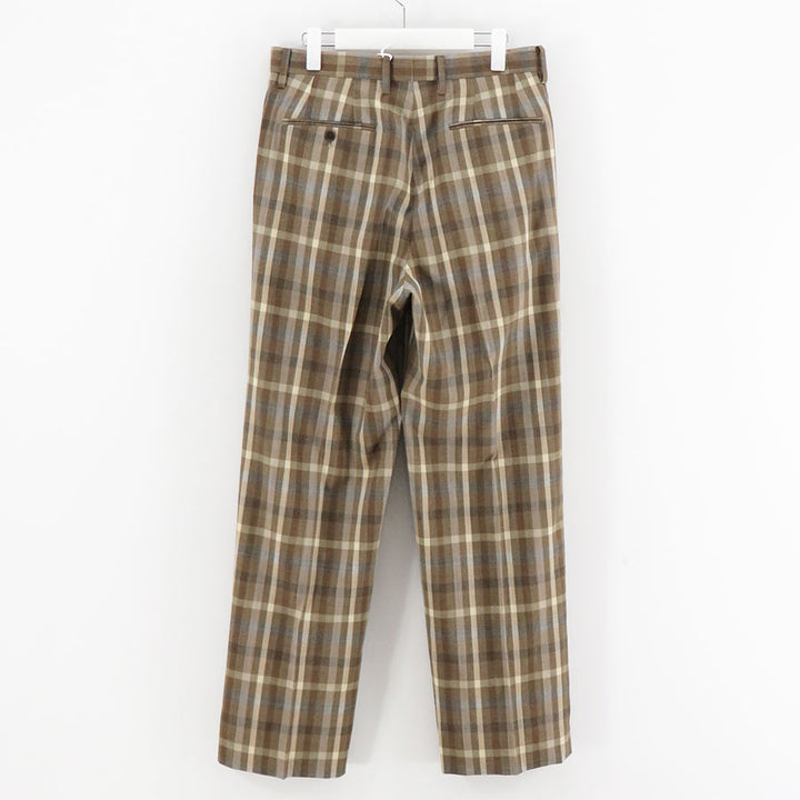 AURALEE/オーラリー】SUPER FINE TROPICAL WOOL CHECK TWO-TUCK SLACKS