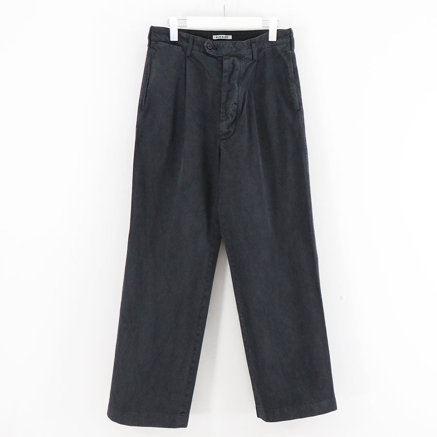 AURALEE/オーラリー】GARMENT-DYED FINX LIGHT CHINO ONE-TUCK WIDE