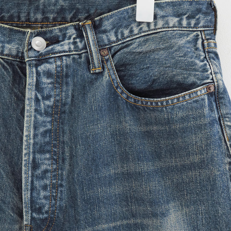 【A.PRESSE/アプレッセ】<br>Washed Denim Wide Pants <br>AP-4002